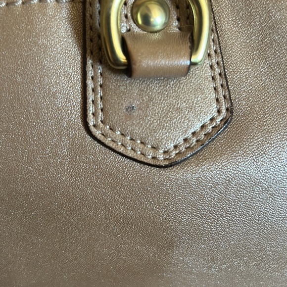 Coach Metallic leather handbag with multiple pockets and compartments - Picture 6 of 6